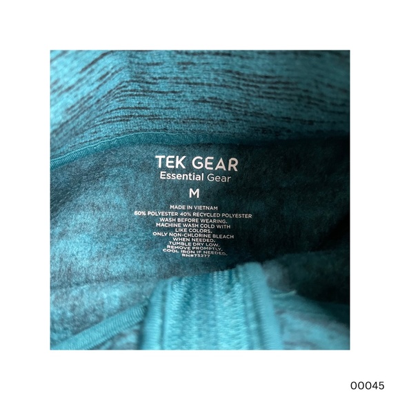 Tek Gear Quarter Zip Pullover (Women's) (M) (Turquoise) - Picture 2 of 2
